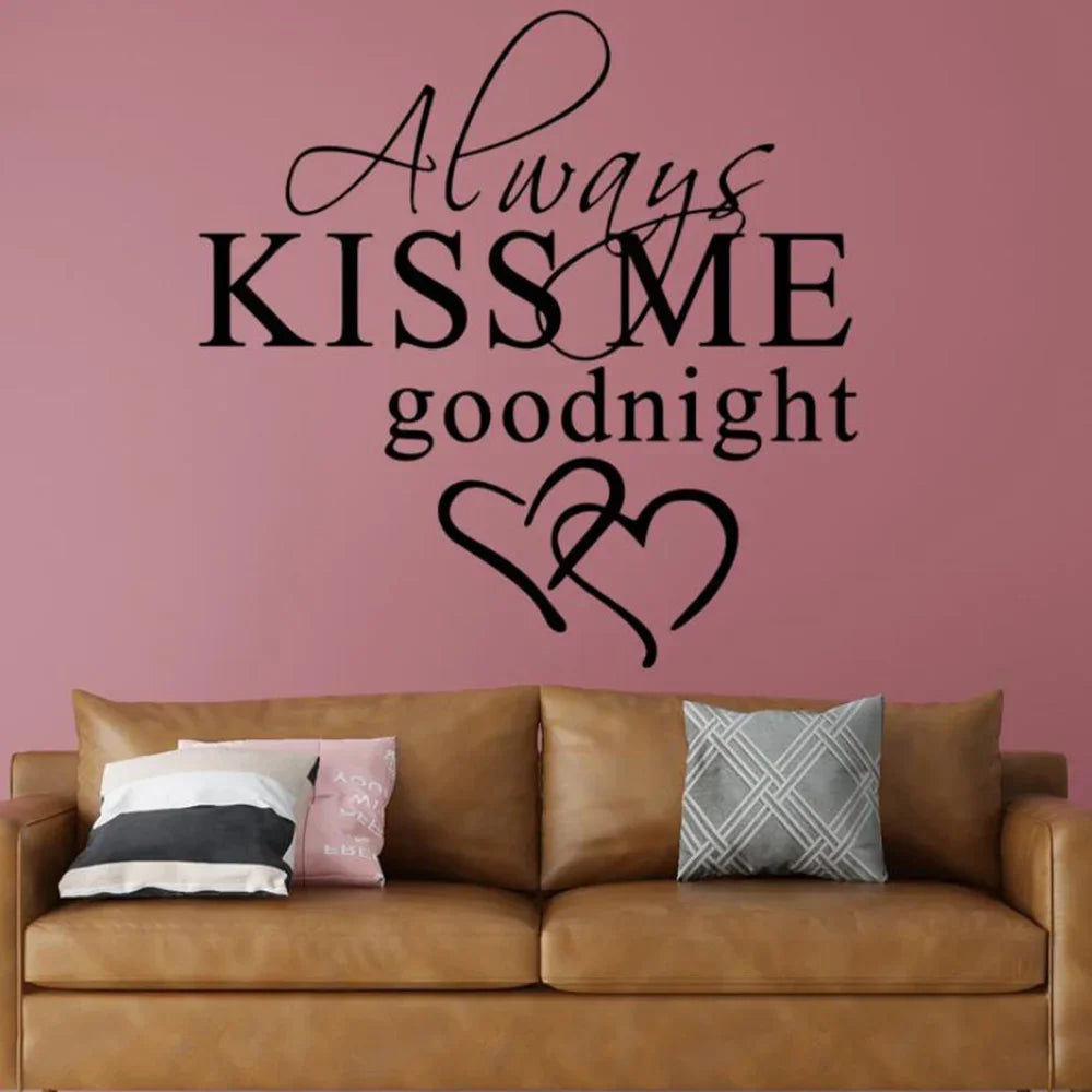 Kiss Me Goodnight Art Wall Sticker Decor