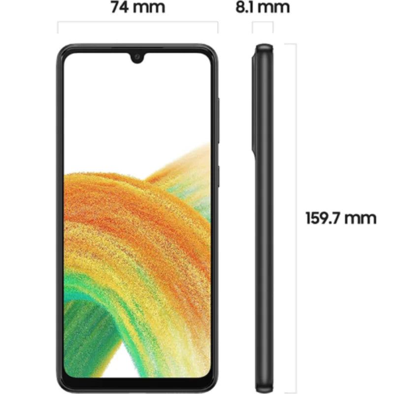 Samsung Galaxy A33 5G A336B A336B/DS 6.4" 6GB RAM 128GB ROM NFC Exynos 1280 Octa Core Original Unlocked Cell Phone