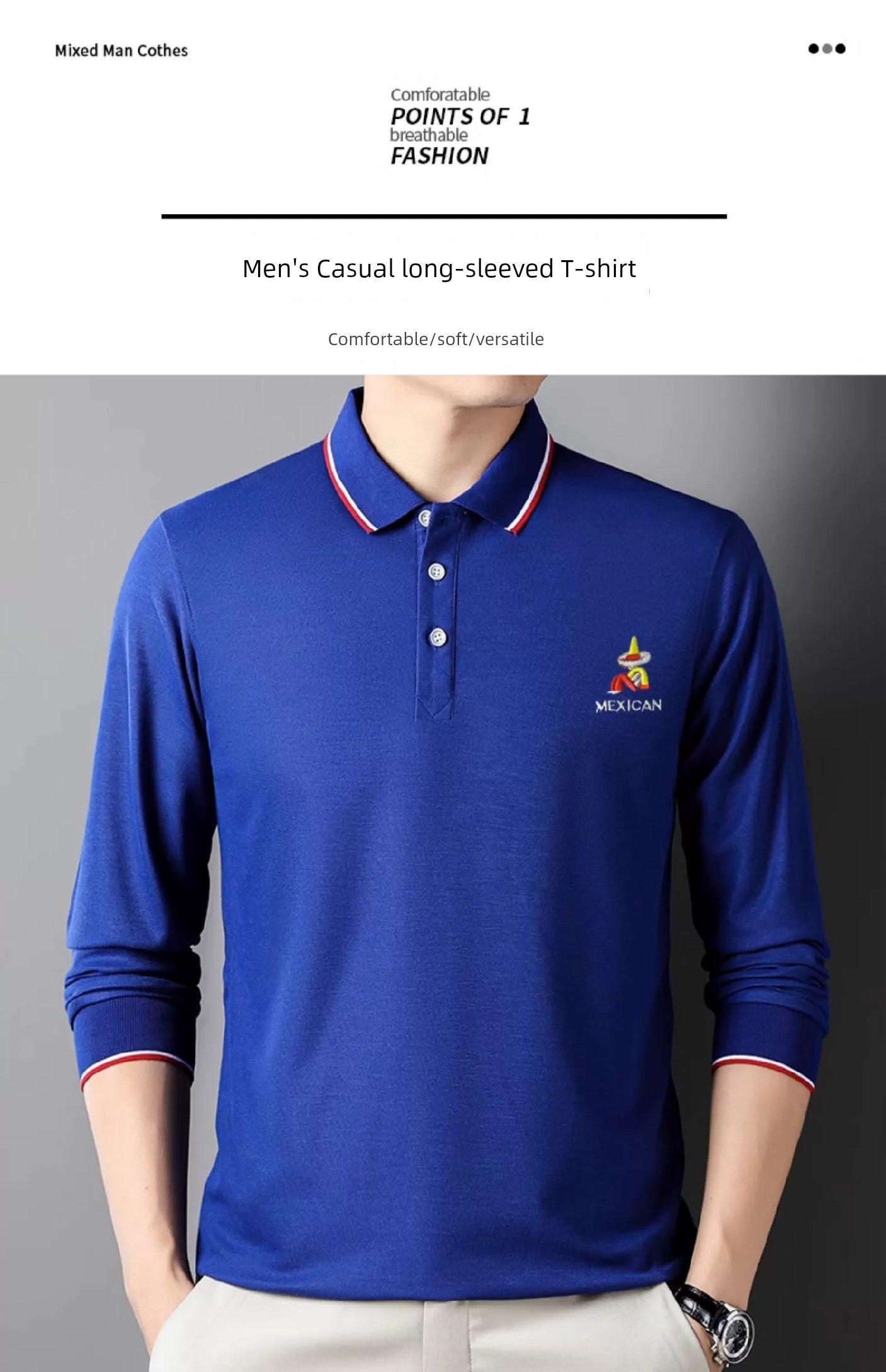Men/Women Shirt Short-Sleeved and Long-Sleeved Casual Polo T-shirts