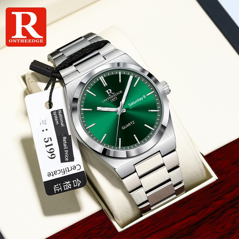 Super Player Genuine Automatic Swiss Green Waterproof Water Quartz Mechanical Watch