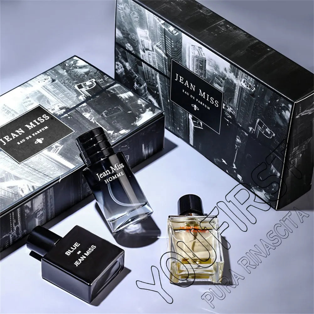 High Quality Men's Perfume 90ml Gift Box 3pcs Set Colognes Scent