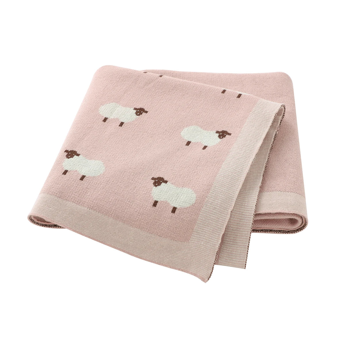 Cotton Knitted Baby Blanket Newborn Boys Girls Super Soft Stroller Basket Swaddle Wrap 100*80cm Infant Receiving Quilt