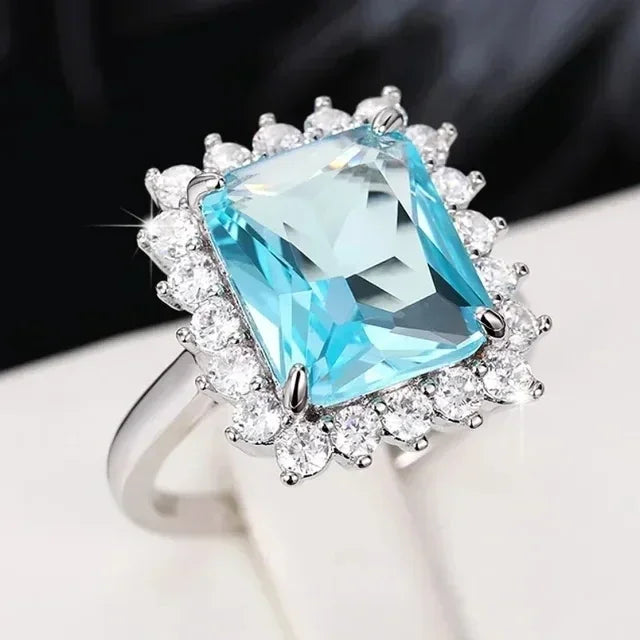 Gorgeous Exquisite High-end Women Crystal Zircon Rings
