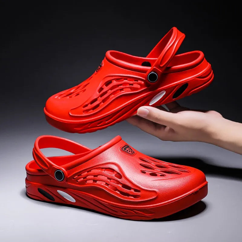 Summer Men's Sandals Light EVA Casual Shoes Hole Clogs Outdoor Beach Flat Slippers Big Size 49