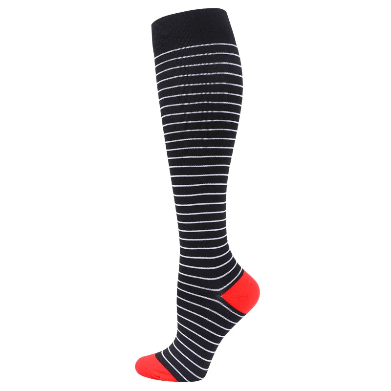 New Compression Socks Men Women Graduated 20-30 Mmhg Fit For Medical Edema Diabetes Varicose Veins, Running Compression Socks