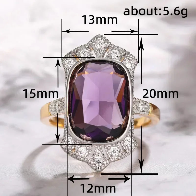 Gorgeous Exquisite High-end Women Crystal Zircon Rings