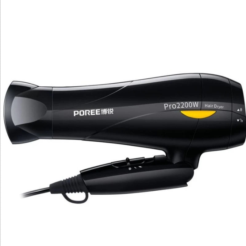 POREE 2200W Foldable Hair Dryer - 6 Speed Temperature Control Constant Temperature Dual Overheat Protection Powerful Fast Drying