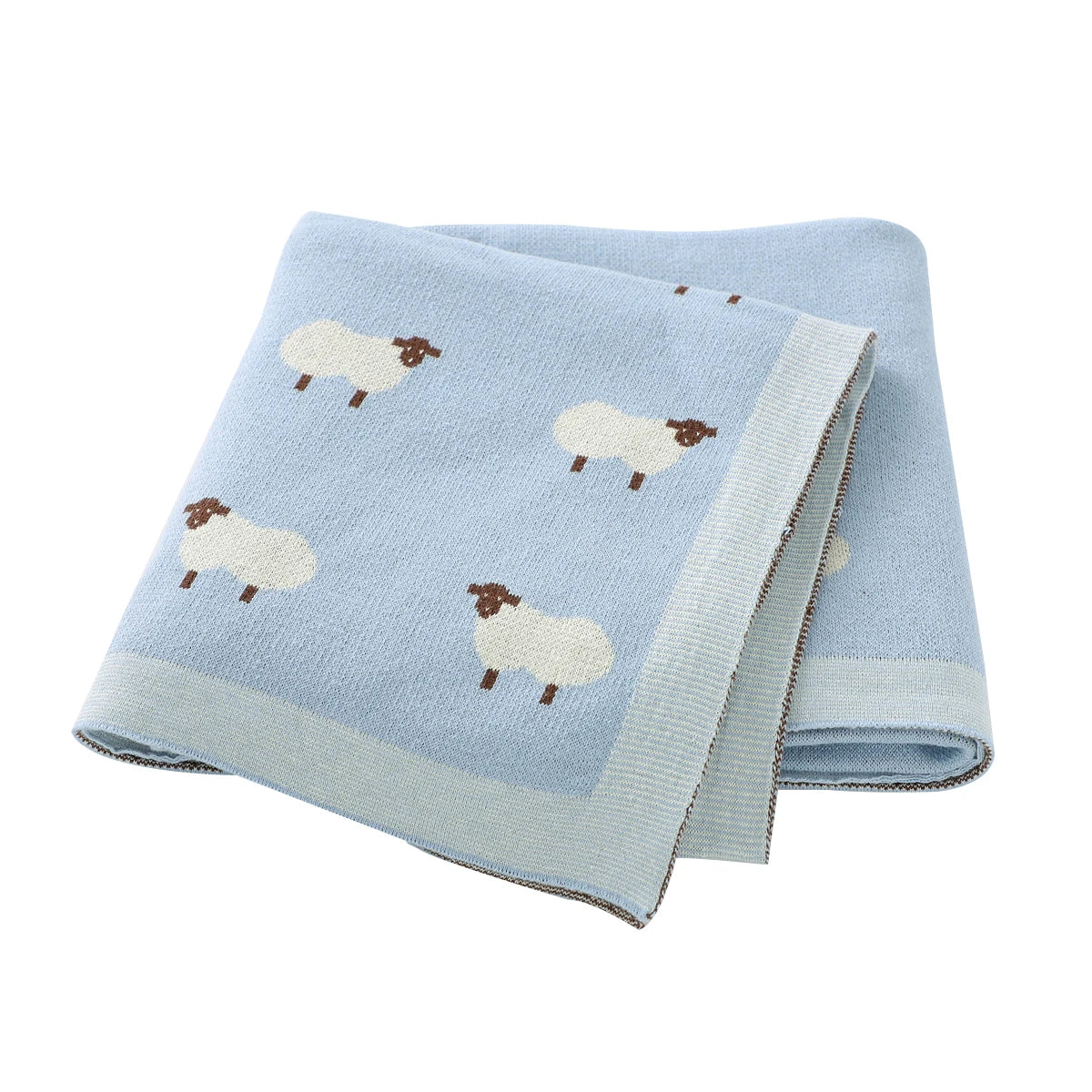 Cotton Knitted Baby Blanket Newborn Boys Girls Super Soft Stroller Basket Swaddle Wrap 100*80cm Infant Receiving Quilt
