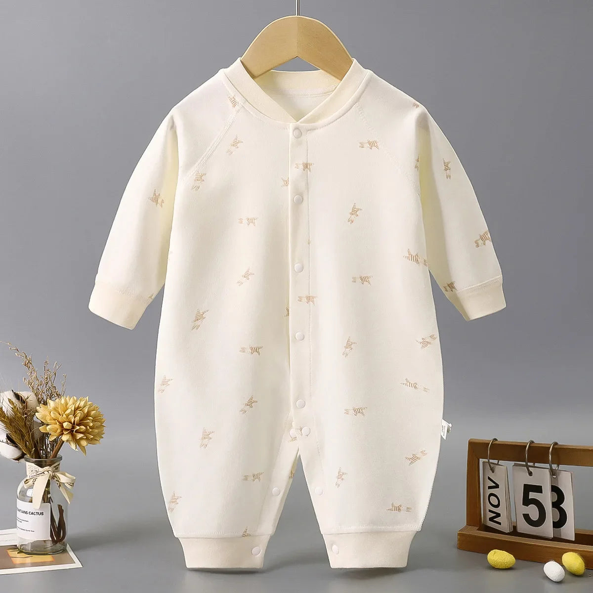 Newborn Baby Boy Girl Bodysuit Romper Comfortable Cotton Clothing for Autumn Spring