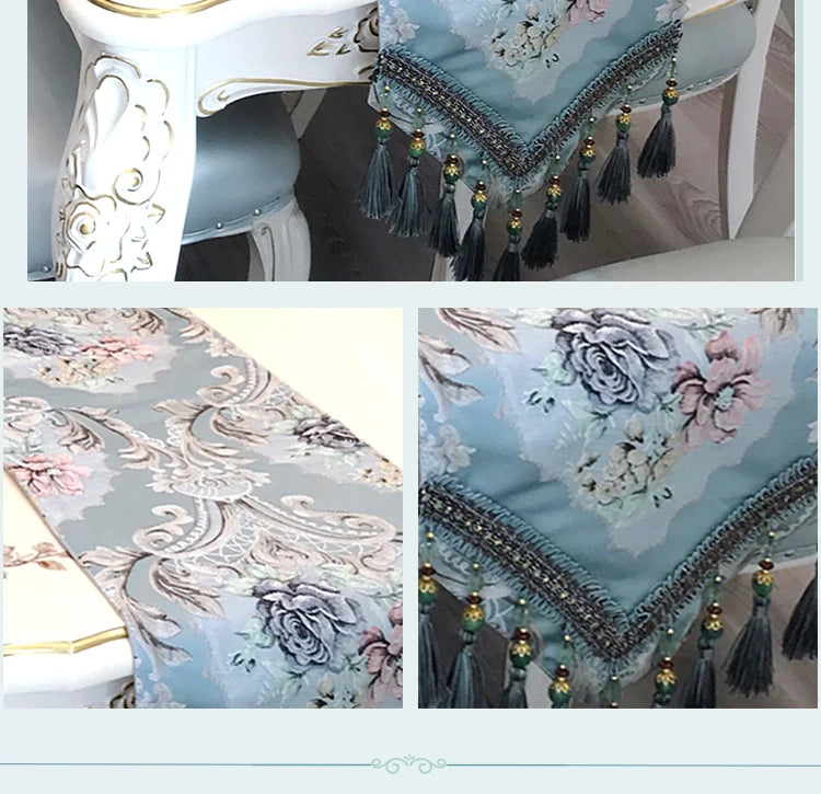 European Luxury Table Runner Multi Tassel Pendant Retro Decor