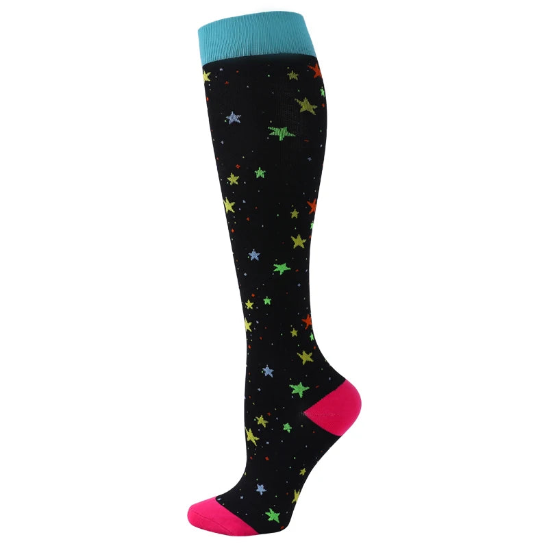 New Compression Socks Men Women Graduated 20-30 Mmhg Fit For Medical Edema Diabetes Varicose Veins, Running Compression Socks