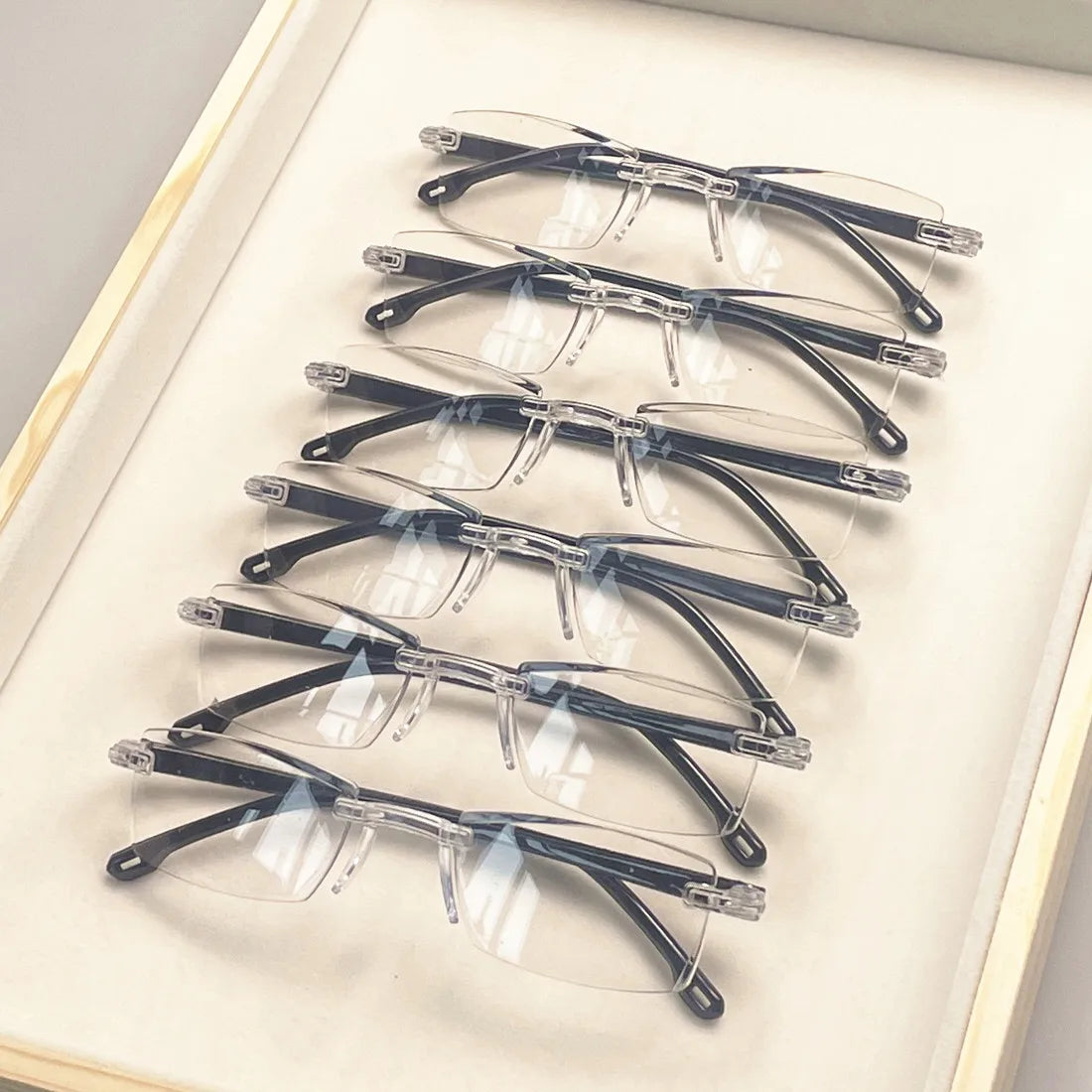 6PCS Women Vintage Square Reading Glasses, Anti-Blue Light Polycarbonate Lens