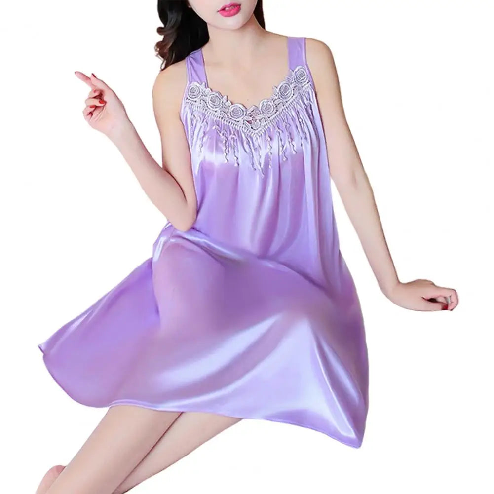 Women Summer Pajama Night Dress Comfortable Gown