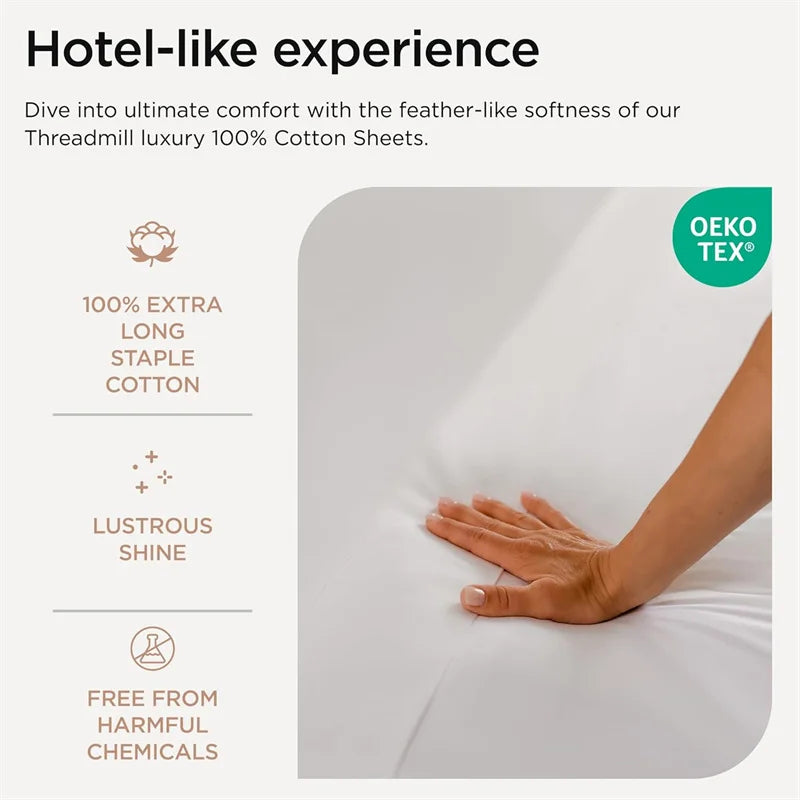 100% Egyptian Cotton Bed Sheet Set 1000TC Twin, Full or Single