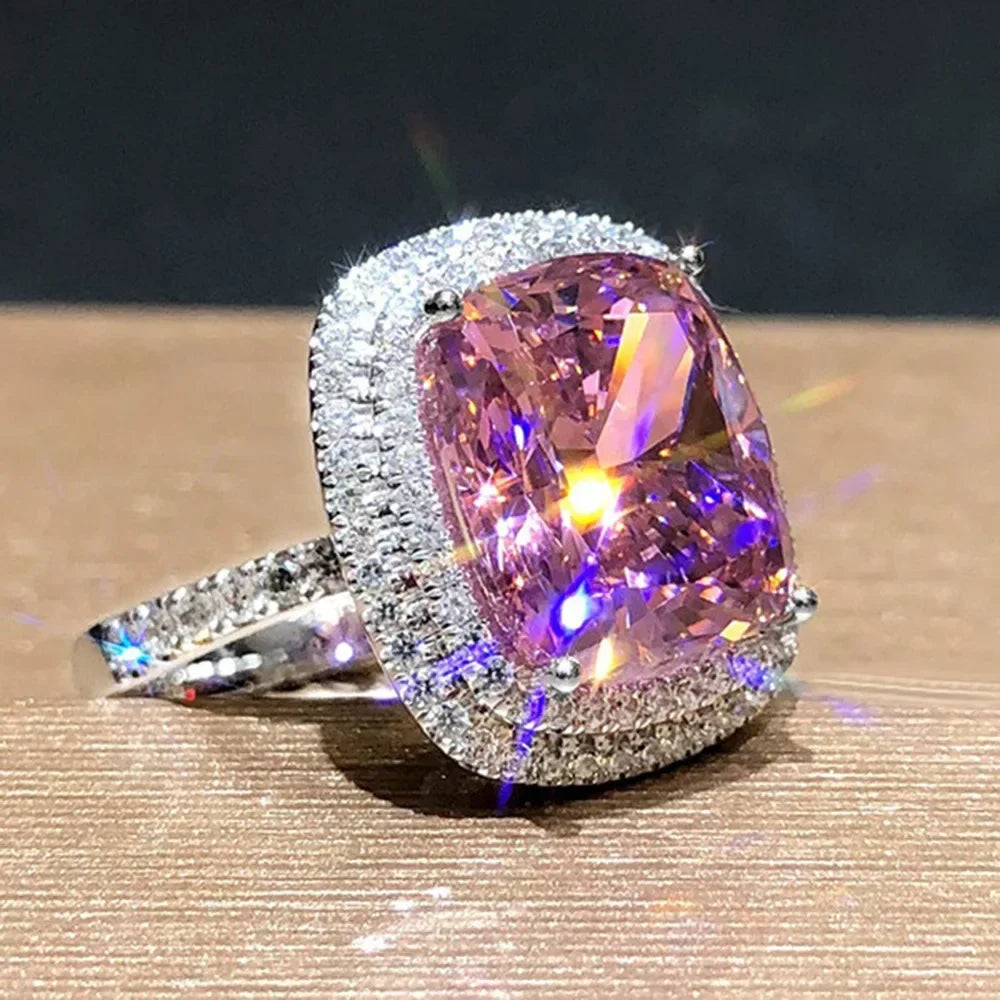 Gorgeous Exquisite High-end Women Crystal Zircon Rings