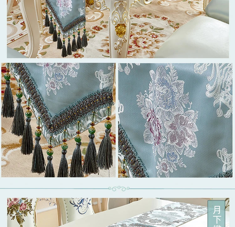 European Luxury Table Runner Multi Tassel Pendant Retro Decor