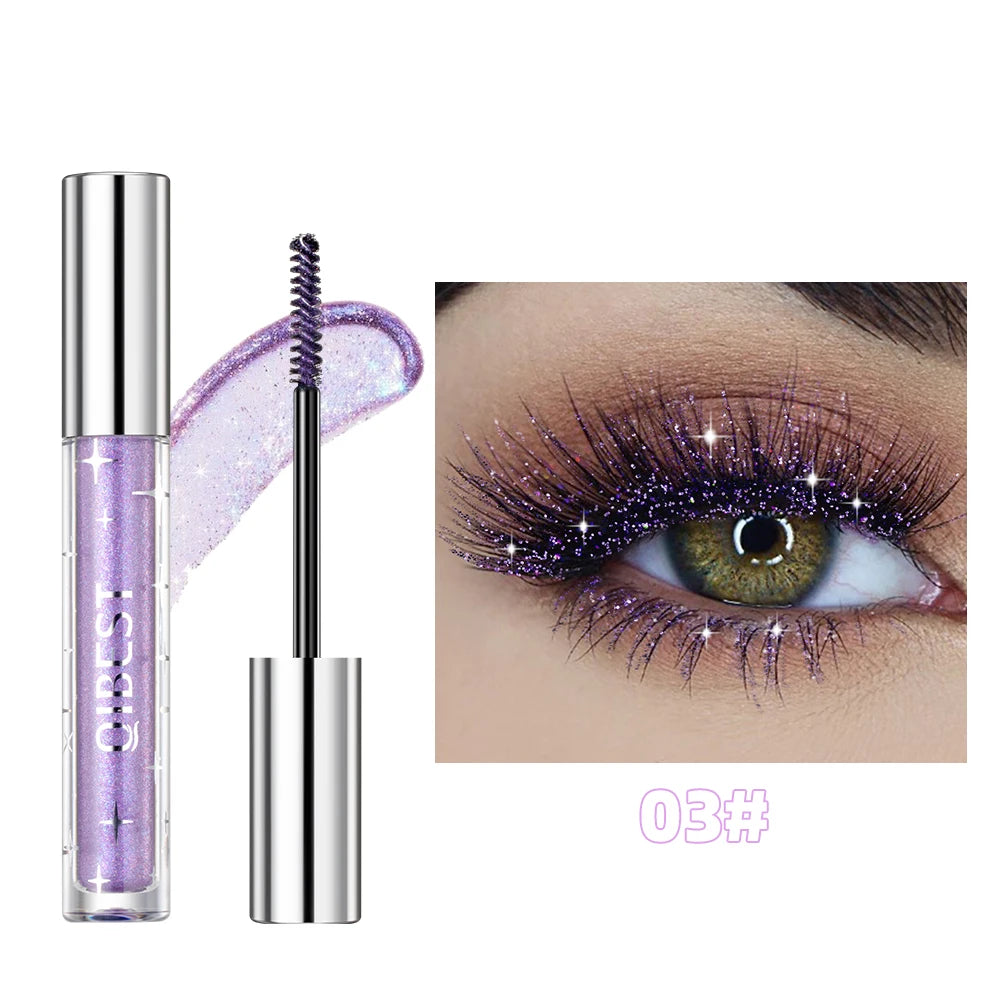 1 PC Shining Eyelashes Mascara Sweat Proof Glitter Quick Dry