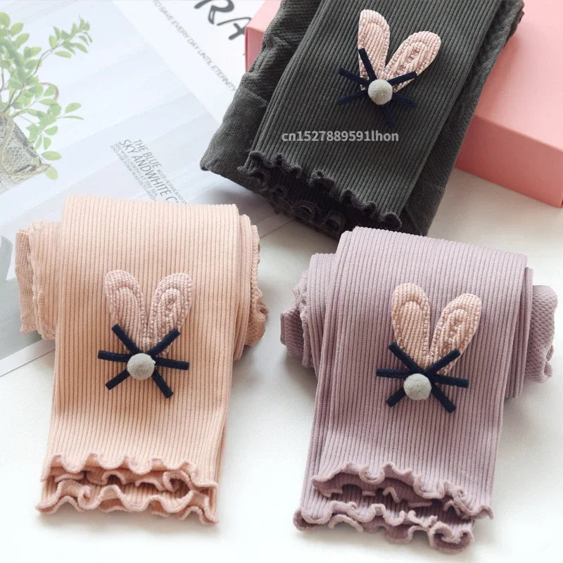 Girls Cotton Leggings Elastic Waist