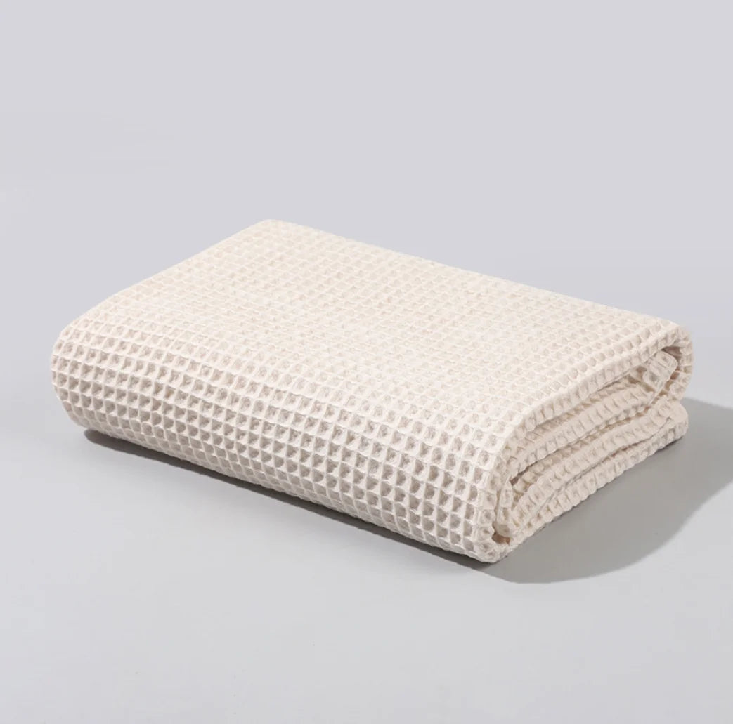 Newborn Baby Blanket for Girls Boys Swaddle Wrap Waffle Soft Cotton Soft Receiving Baby Blanket Toddler Crib Blanket Essentials Stuff