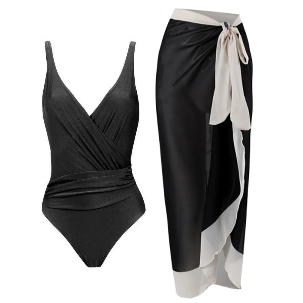 2-Piece Women Brazilian Floral Printed Ruffle Bikinis Strappy Bandage Swimwear