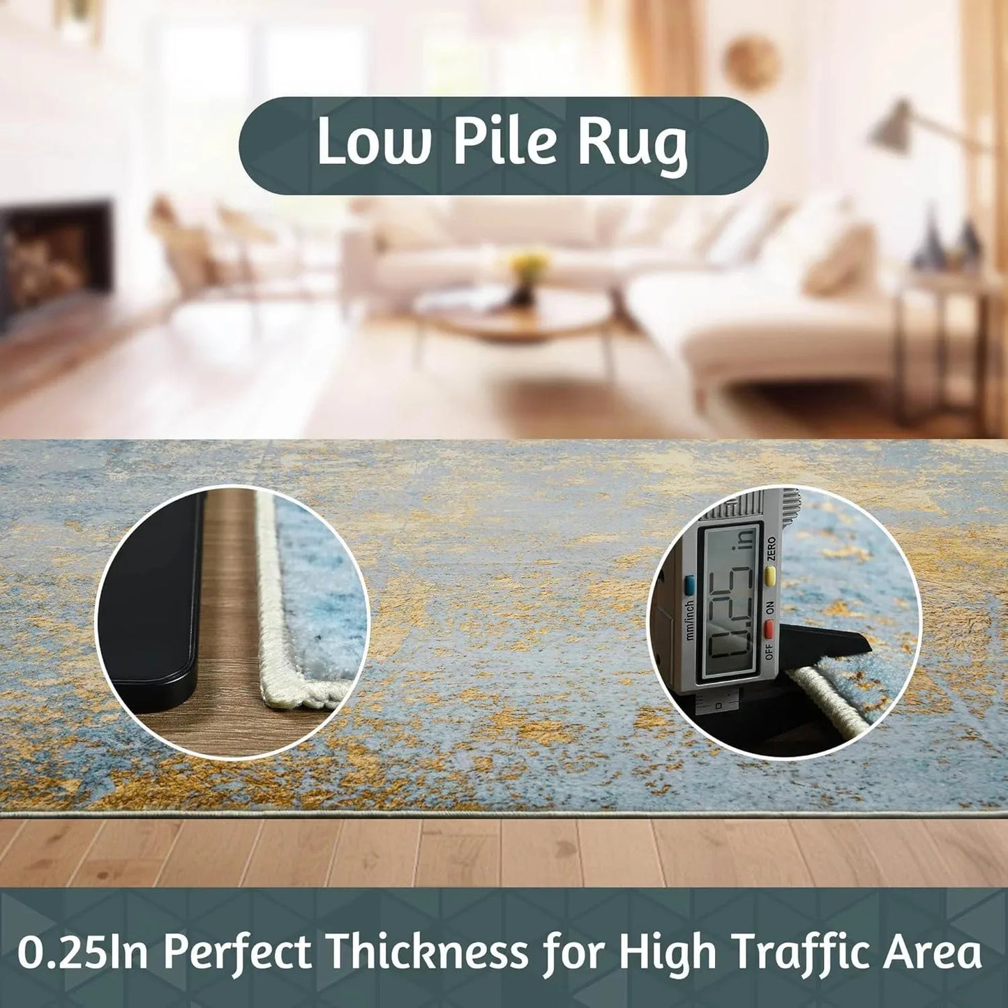 Faux Cashmere Printed Soft Modern Rugs