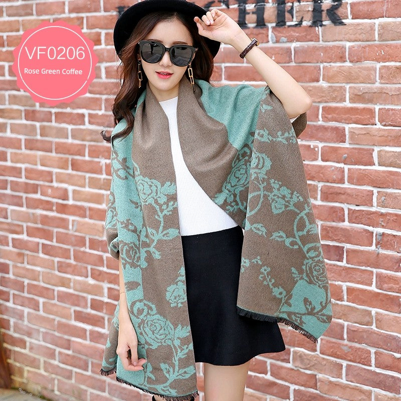 Women's Extra Large Scarf Long Double-Sided all season