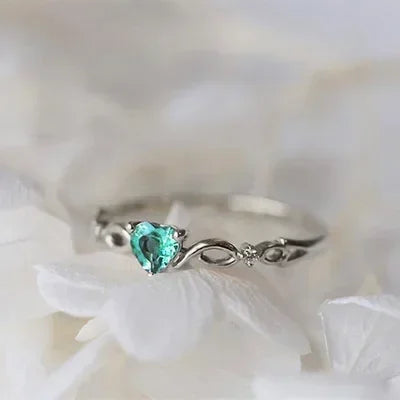Luxury Fashion Green Zirconia Crystal Ring for Women