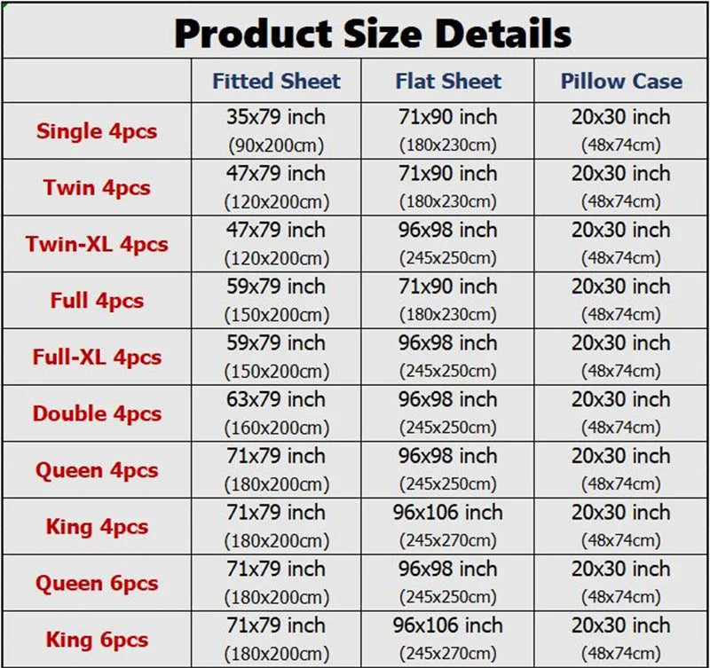 100% Egyptian Cotton Bed Sheet Set 1000TC Size Single, Double & Queen