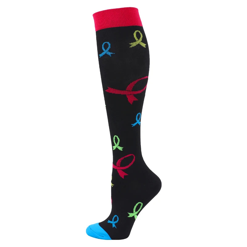New Compression Socks Men Women Graduated 20-30 Mmhg Fit For Medical Edema Diabetes Varicose Veins, Running Compression Socks