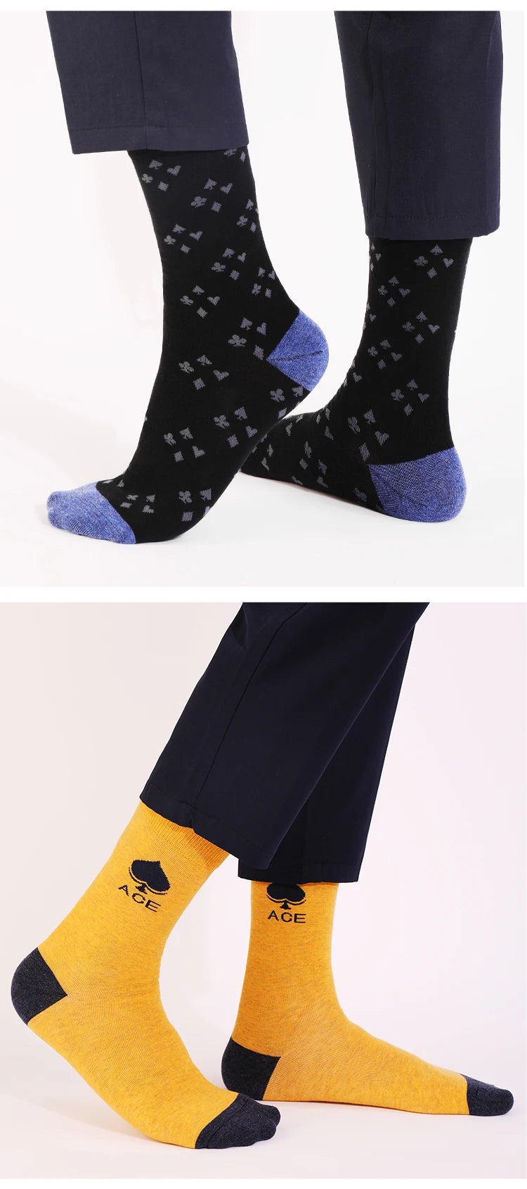 1Pairs Men's Fun Cool Breathable CottonCasual Socks Fun Patterns