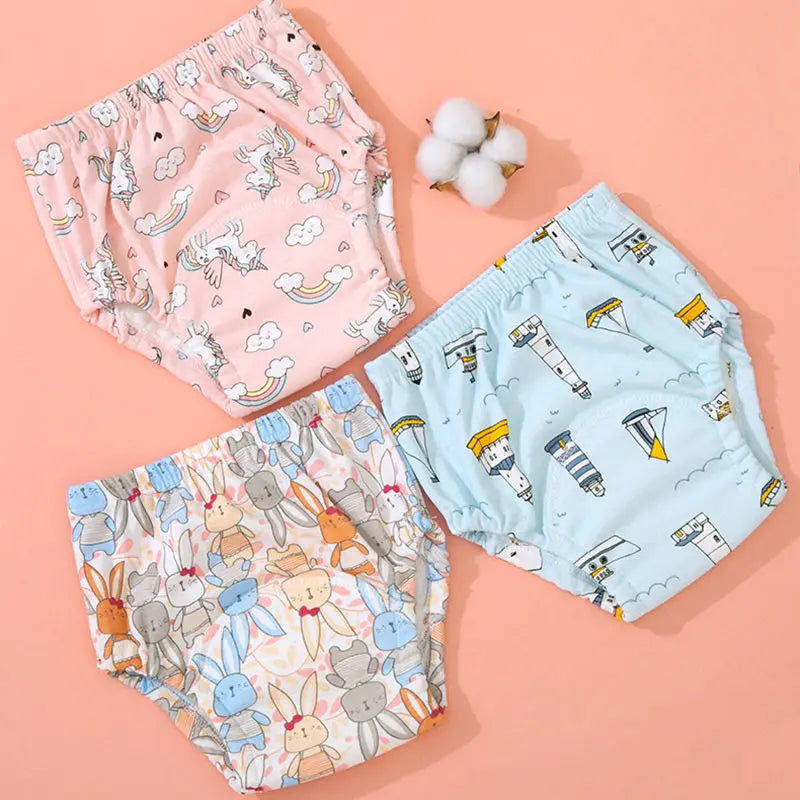 Reusable Infant Ecological Baby Diaper Training Pants Waterproof Washable Breathable Cotton Baby Underwear