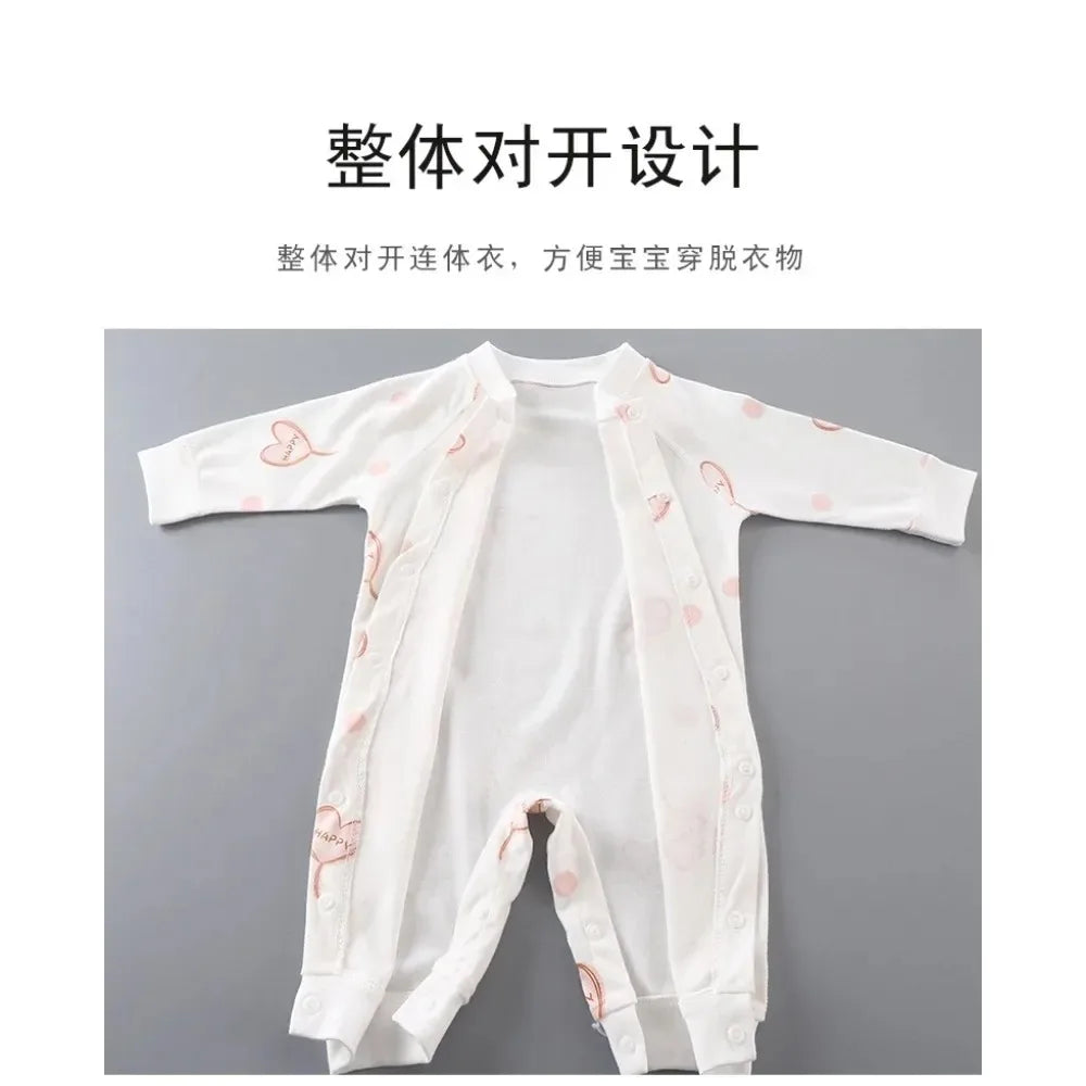 Newborn Baby Boy Girl Bodysuit Romper Comfortable Cotton Clothing for Autumn Spring