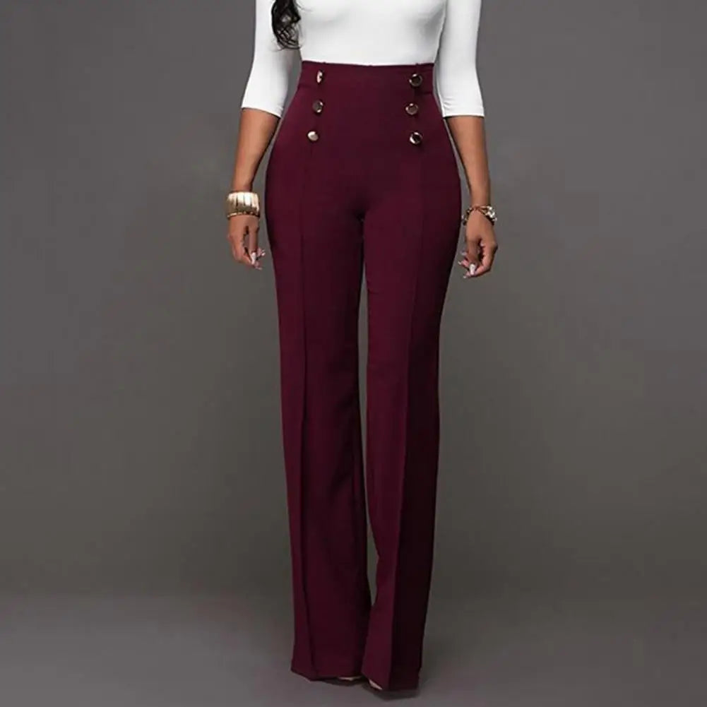 Women Wide Leg High Waist Comfortable Soft Bell-bottoms Pants