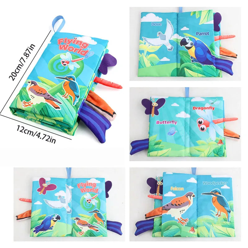 New Baby Cloth Books Visual and Auditory Training Early Educational Toys for Toddlers 12-72 Month