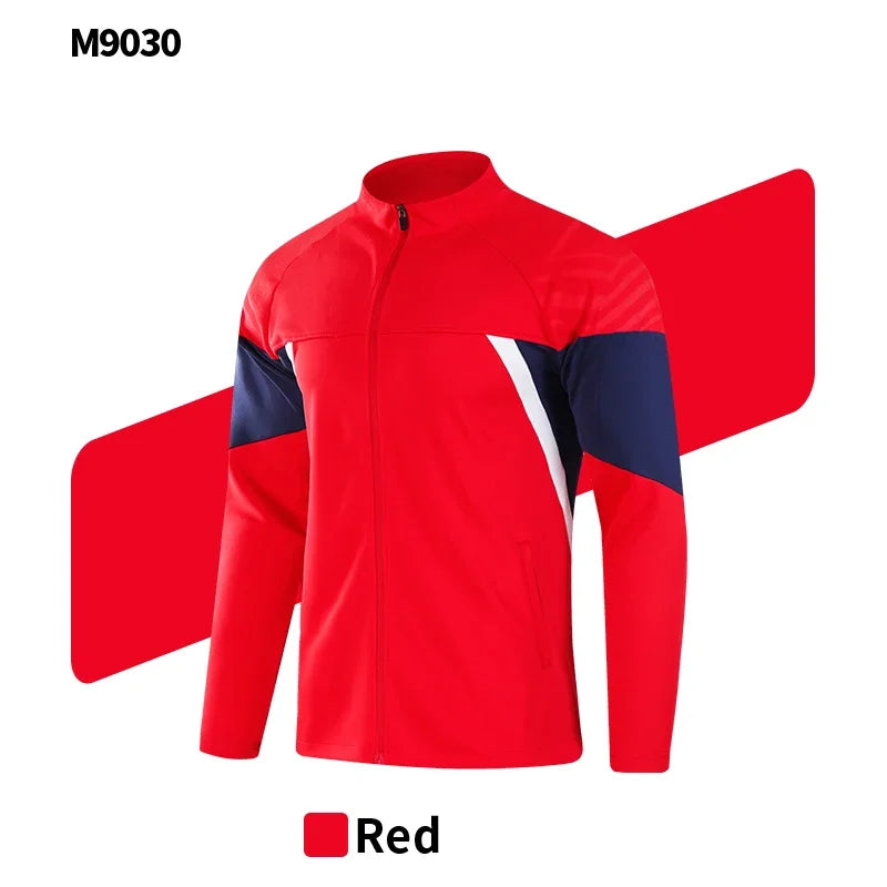 Men's Football Jogging Soccer Training Tracksuit Sportswear Autumn Winter Customizable Logo if needed it