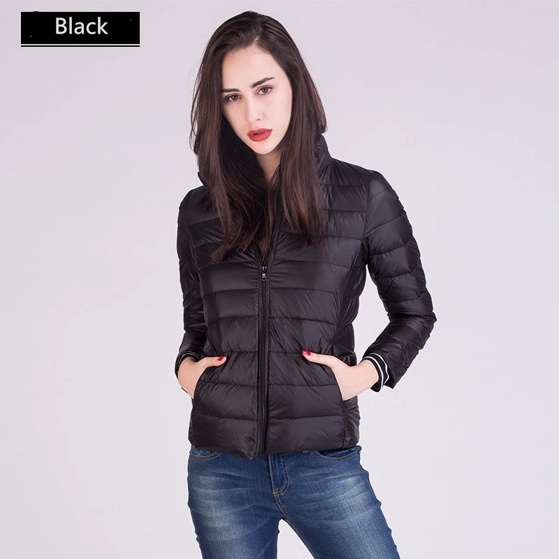 Women Ultra Lightweight Packable Puffer Coats Slim Fit