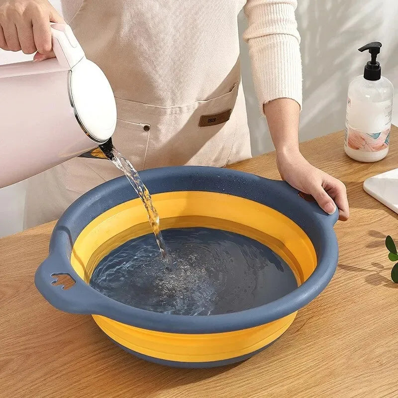 1-4PCS Foldable Travel Laundry Foot Washing Plastic Basin