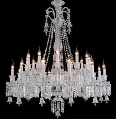 European Crystal Chandelier Living Room Dining Room Bedroom Villa Staircase Lamps White Candle