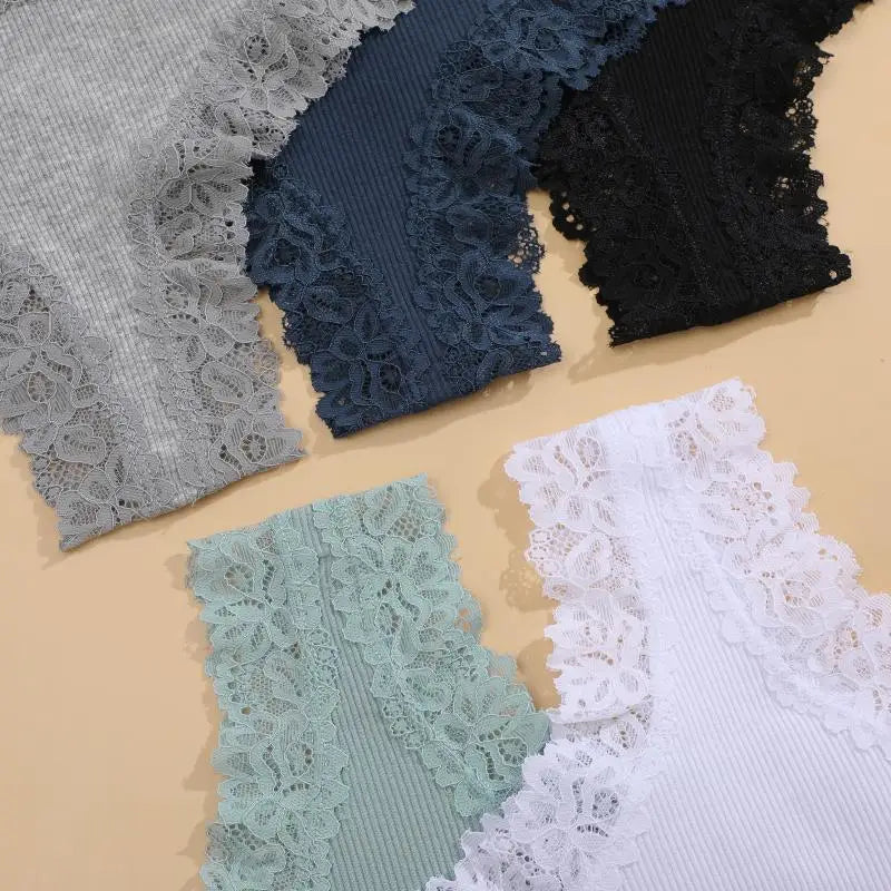 10PCS/Set Women Lace Cotton Panties Sexy Low-Waist