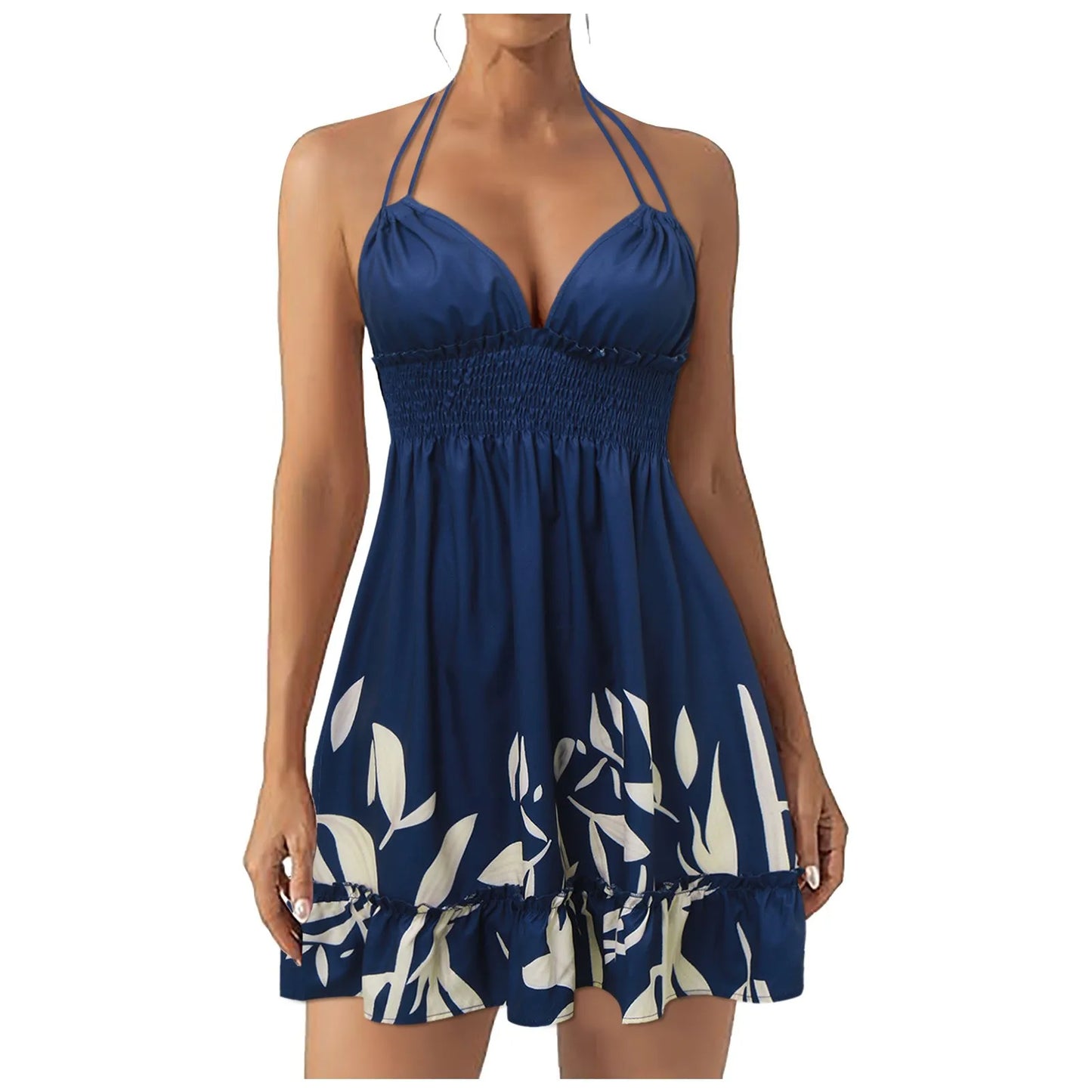 Trendy Boho V Neck Sleeveless Dress