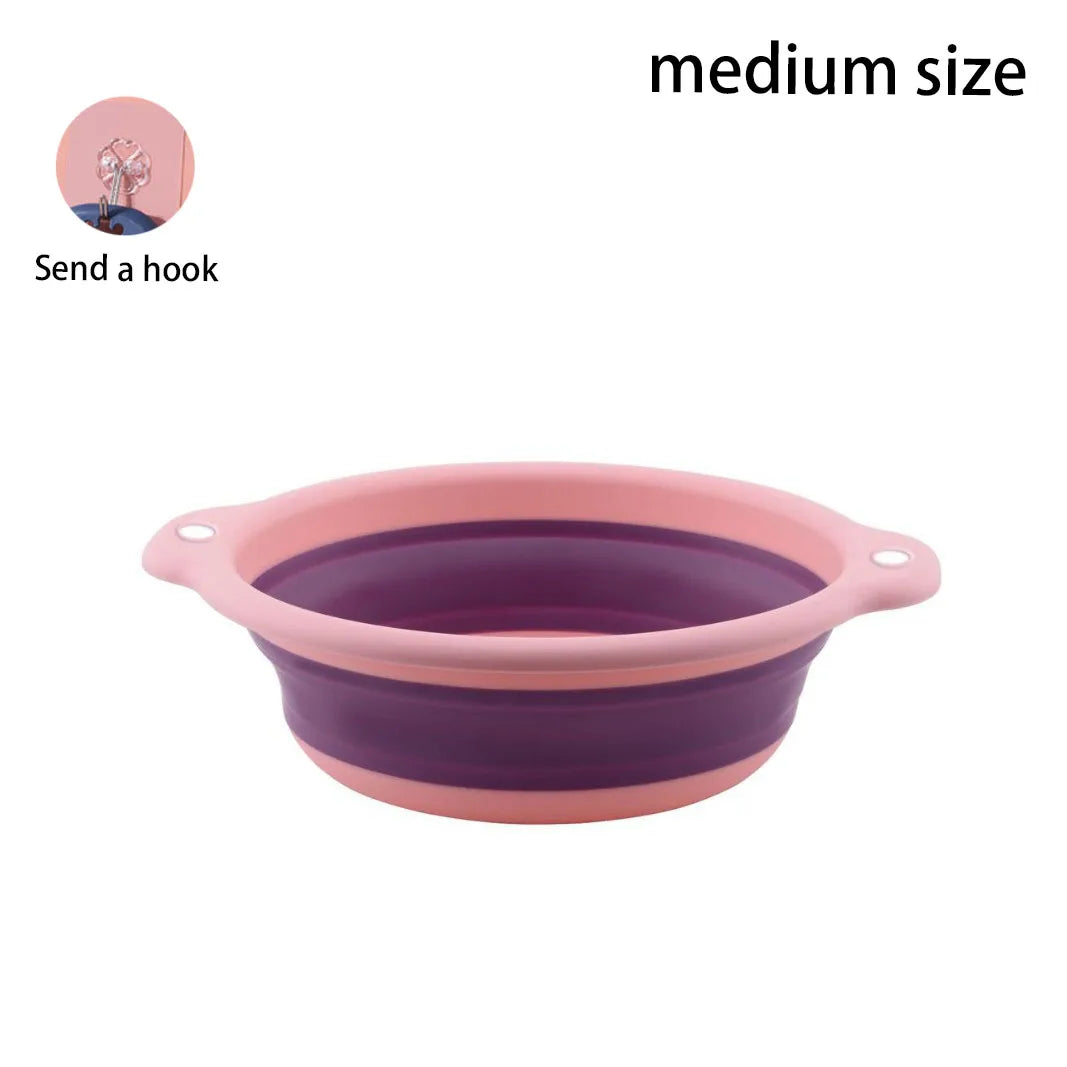 1-4PCS Foldable Travel Laundry Foot Washing Plastic Basin