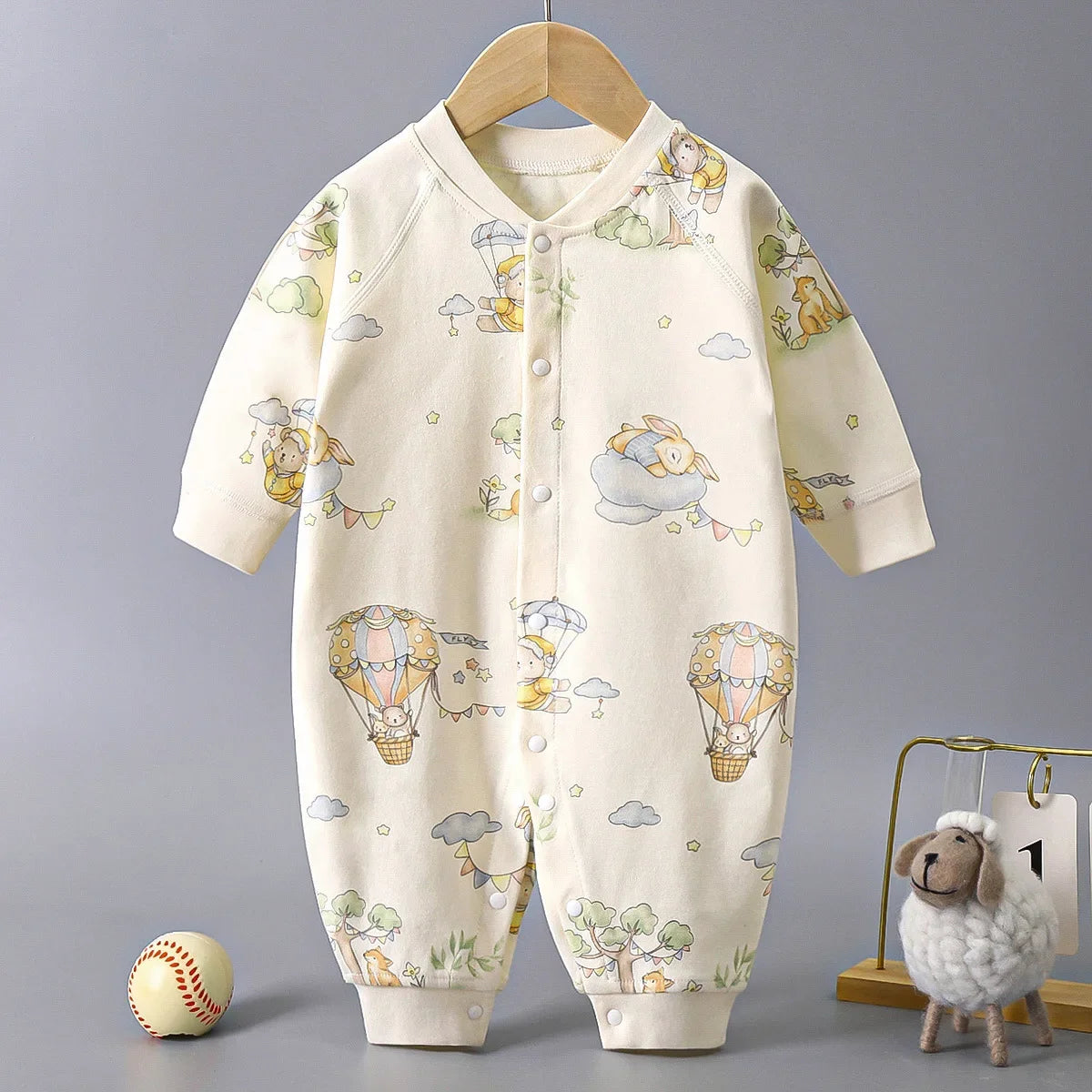 Newborn Baby Boy Girl Bodysuit Romper Comfortable Cotton Clothing for Autumn Spring
