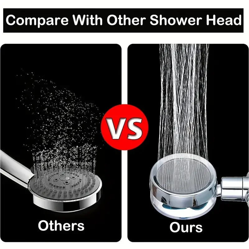 High-Pressure Shower Head With 1 Filter & Water Softener
