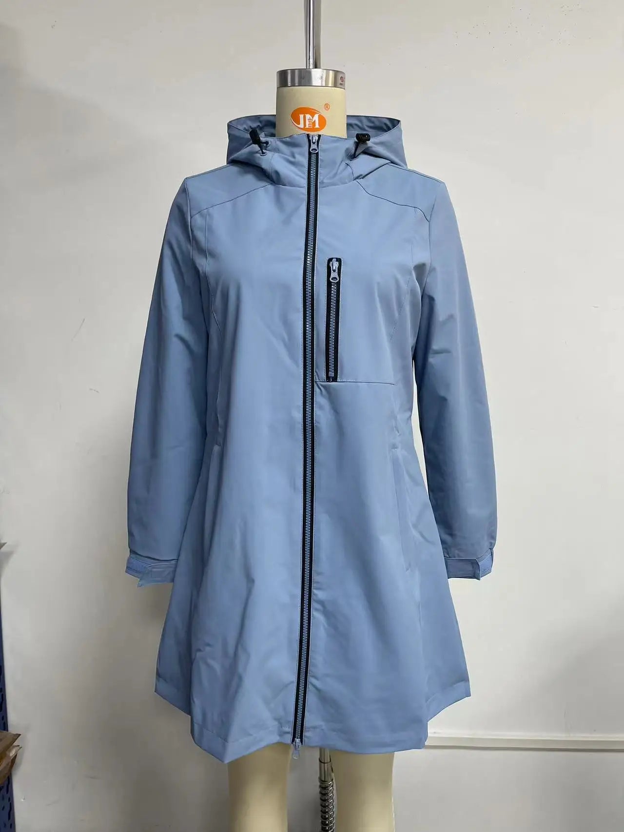Spring Women's Hooded Long Jacket, Size S-3XL