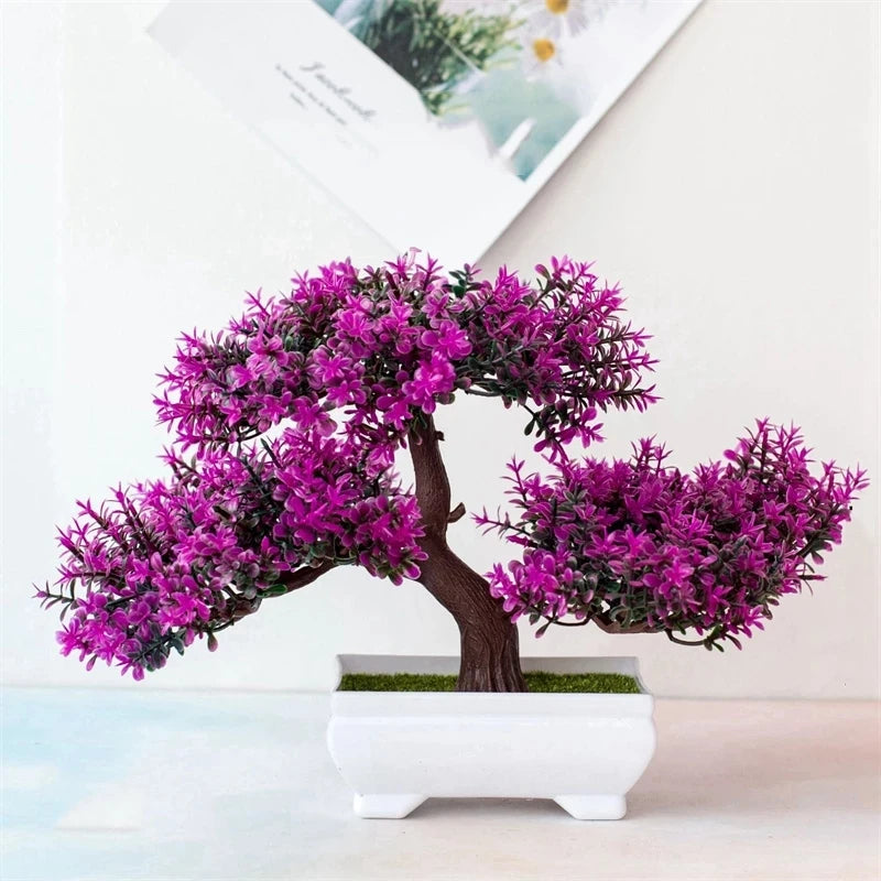 Artificial Potted Plants Bonsai Small Tree Plant Flowers Home Decor