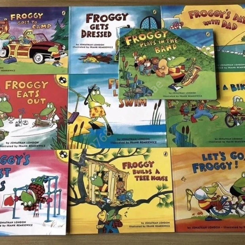 10 Volumes/set Classic Story Froggy Gets Dressed Children's Early Education English Picture Book Story Reading Book