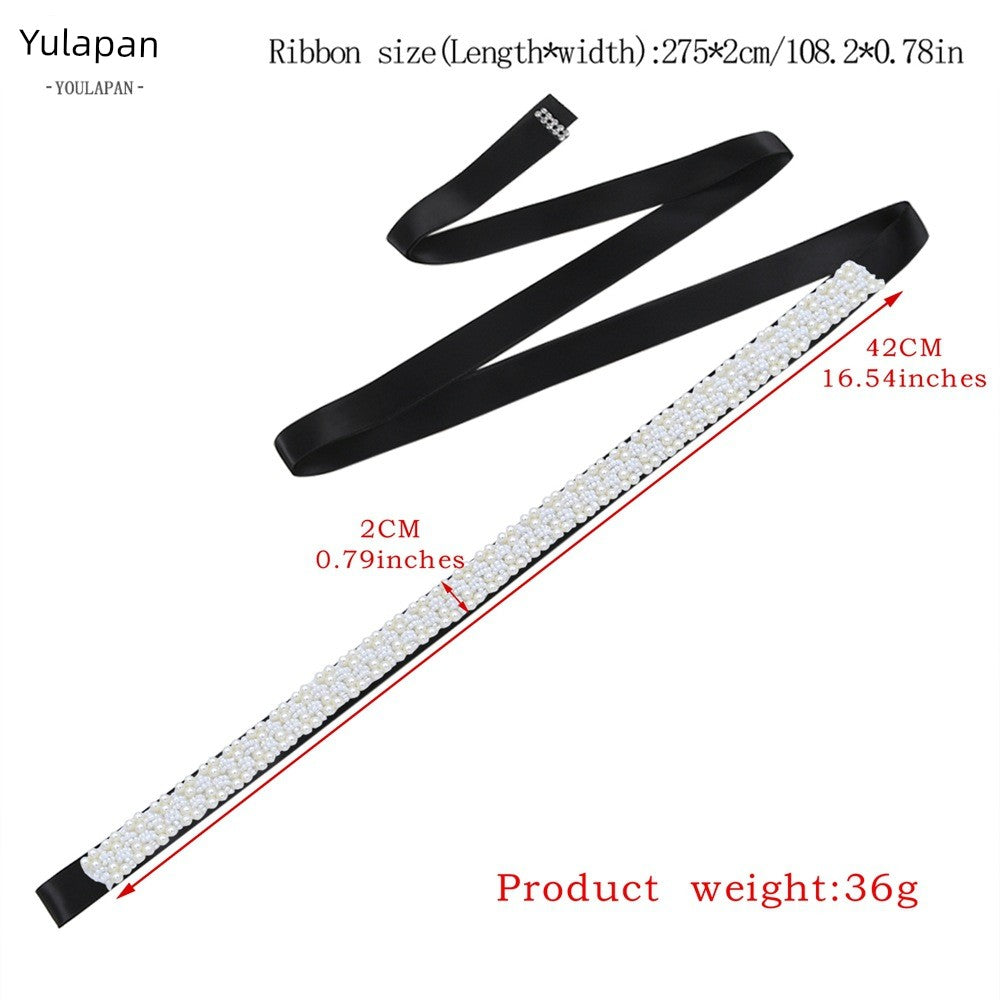 Trendy Classy Pearl Alloy Exquisite Women Belt