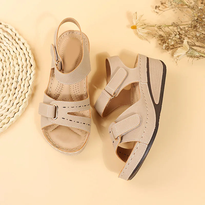 Women Soft Comfortable Stitching Sandals Open Toe