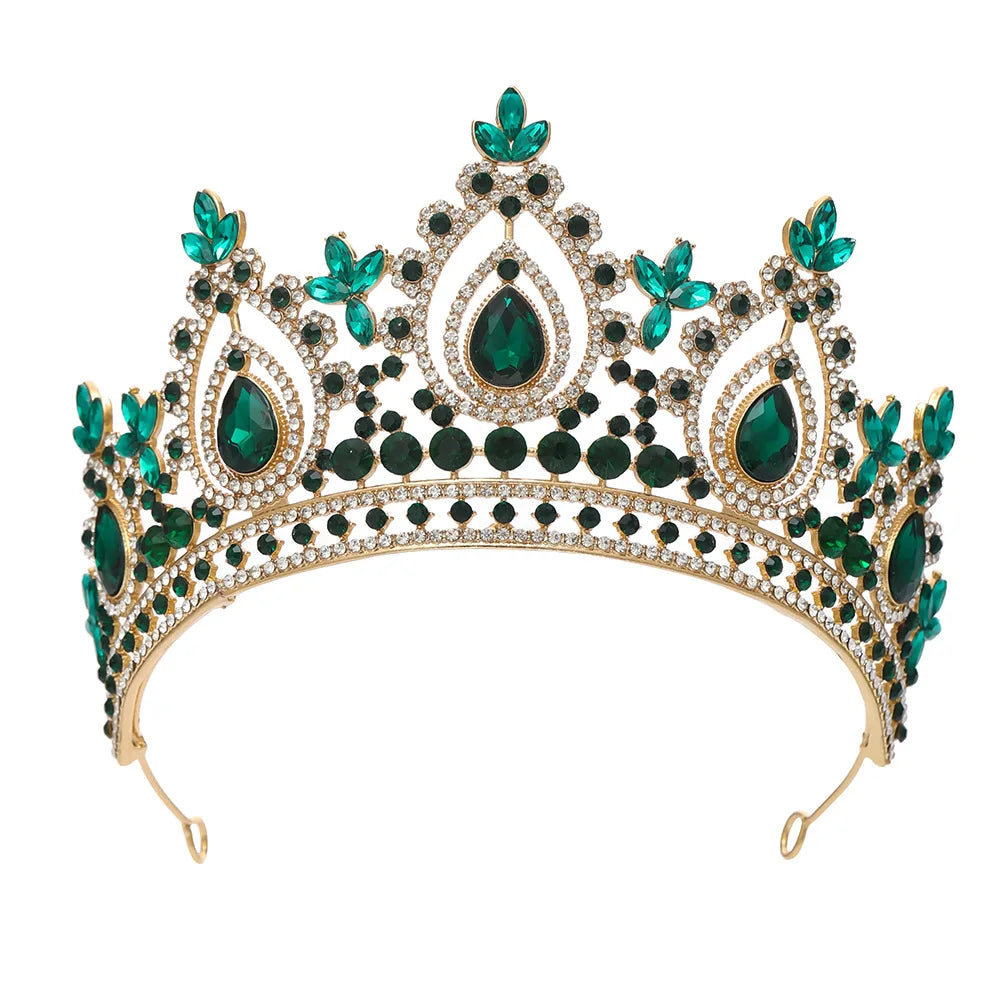 Luxury Baroque Crystal Royal Queen Wedding or Pageant Crown Rhinestone Tiaras