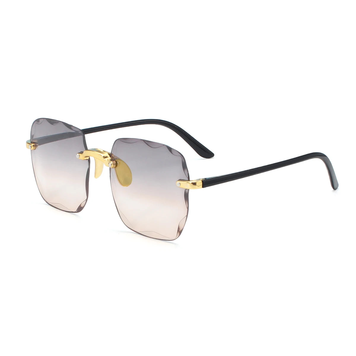 Sunglasses For Women ladies Rimless Diamond cutting Lens Brand Designer Ocean Shades